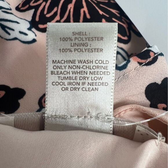 LOFT Floral Dress Womens Large Flutter Sleeve Blush Pink Romantic Feminine - Picture 5 of 5